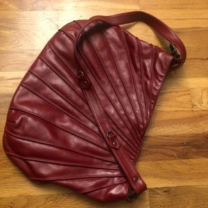 Corrente Brooklyn red leather handbag crossbody